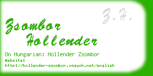 zsombor hollender business card